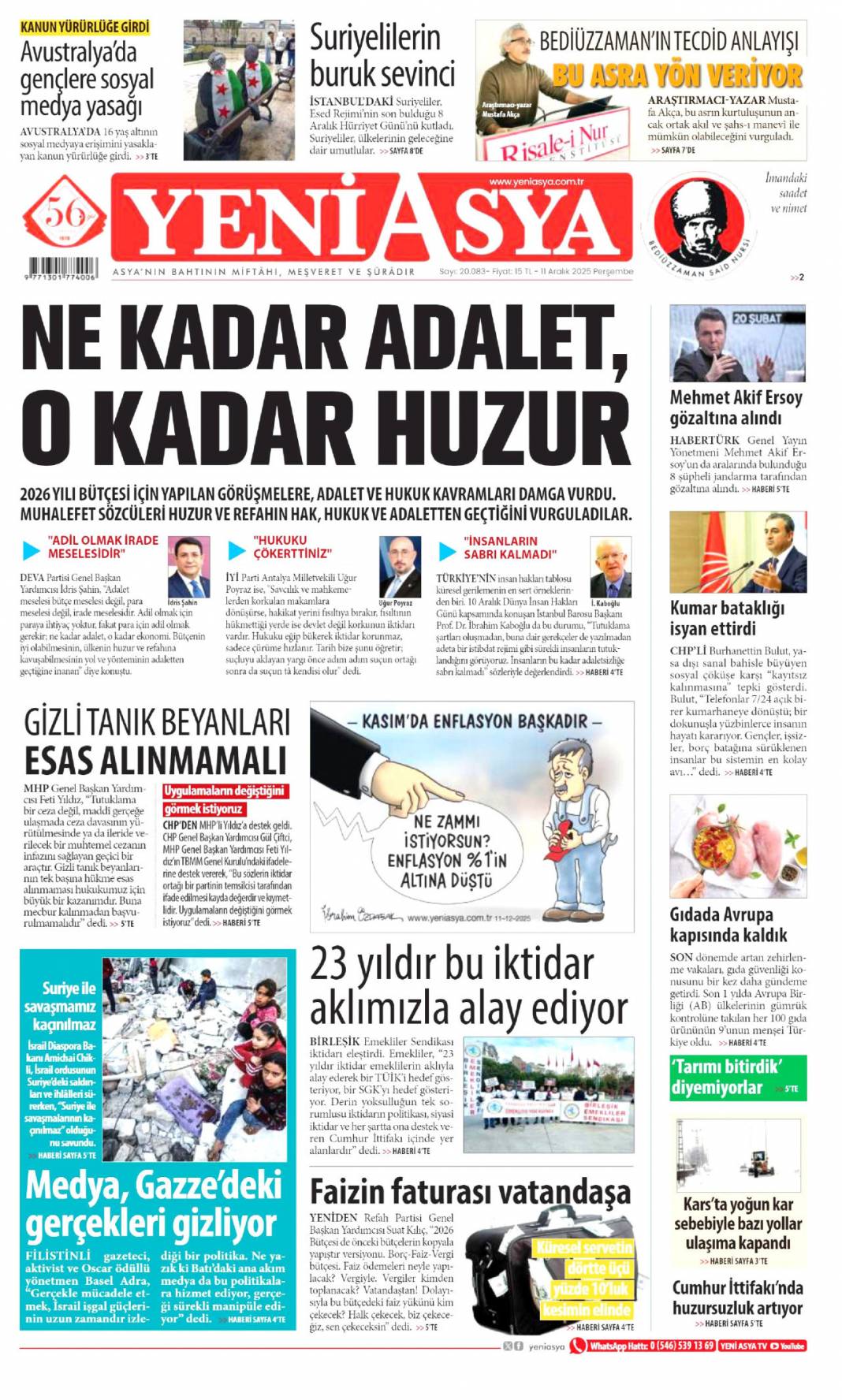 Güllü'yü itti bay bay dedi: 11 Kasım 2025 Perşembe, güncel gazete manşetleri... 21